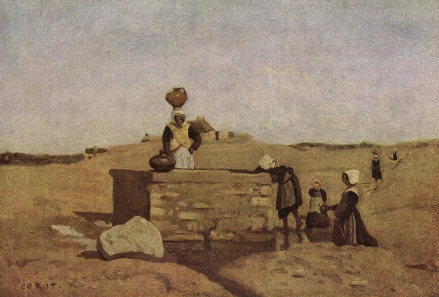 Bretonnes alla fontana - Jean-Baptiste Camille Corot