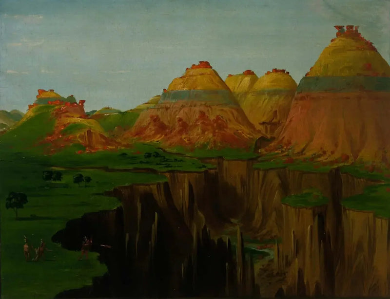 « Brick Kilns », Clay Bluffs, à 1 900 miles sopra Saint-Louis - George Catlin