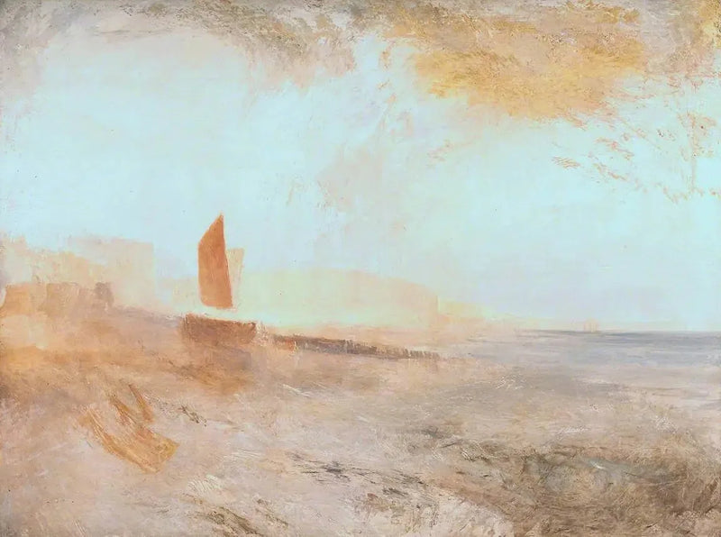 Brighton Beach, con il Chain Pier in lontananza, da ovest - J. M. W. Turner