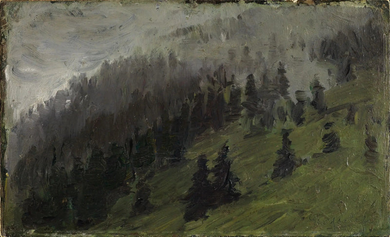 Nebbia tra i pini - Franz Marc