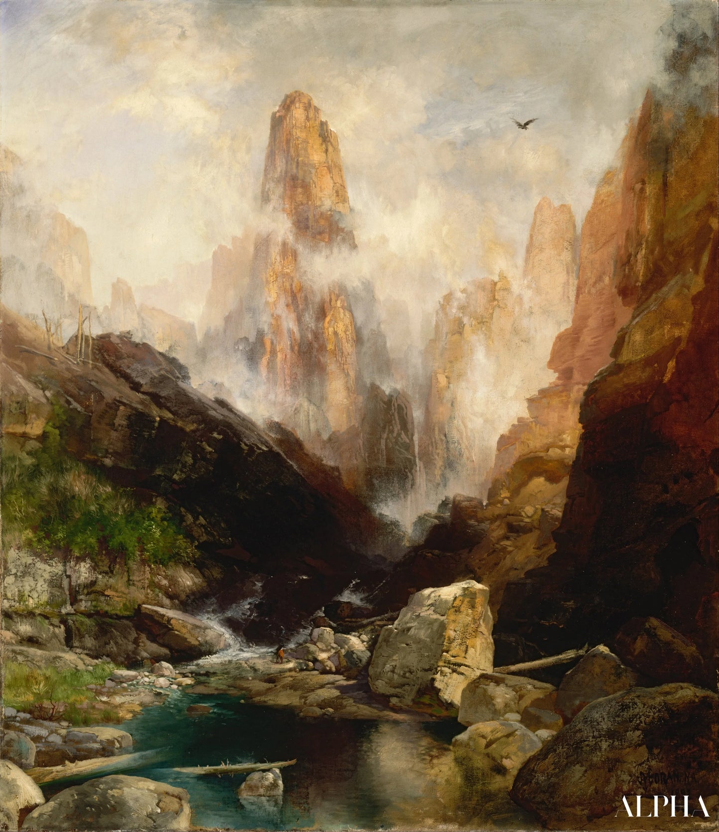 Nebbia nel Kanab Canyon, Utah - Thomas Moran - Riproduzioni di quadri e dipinti di alta qualità