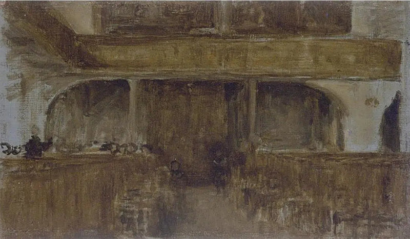 Brun e Oro: La Piccola Classe del Curato a Sainte-Catherine, Honfleur - James Abbott McNeill Whistler
