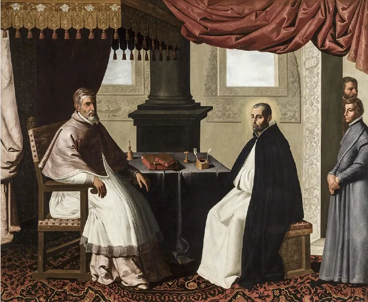 Bruno di Segni avec Urbain II - Francisco de Zurbarán image 1 reproduction artisanale de tableau