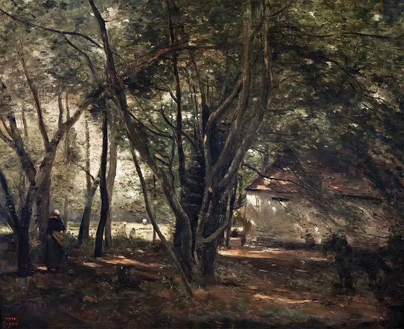 Brunoy, viale verde vicino alla fattoria - Jean-Baptiste Camille Corot