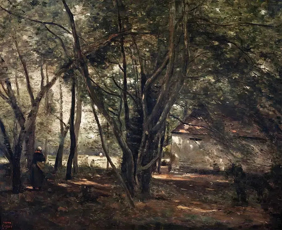 Brunoy, viale verde vicino alla fattoria - Jean-Baptiste Camille Corot
