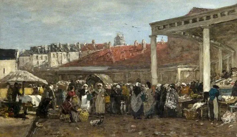 Bruxelles, il Vecchio Mercato del Pesce - Eugène Boudin