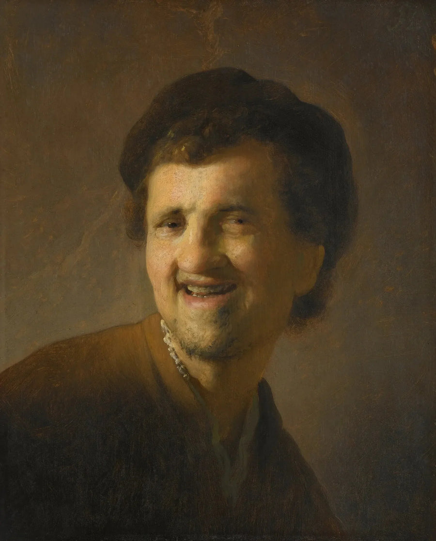 Busto di un giovane uomo sorridente - Rembrandt