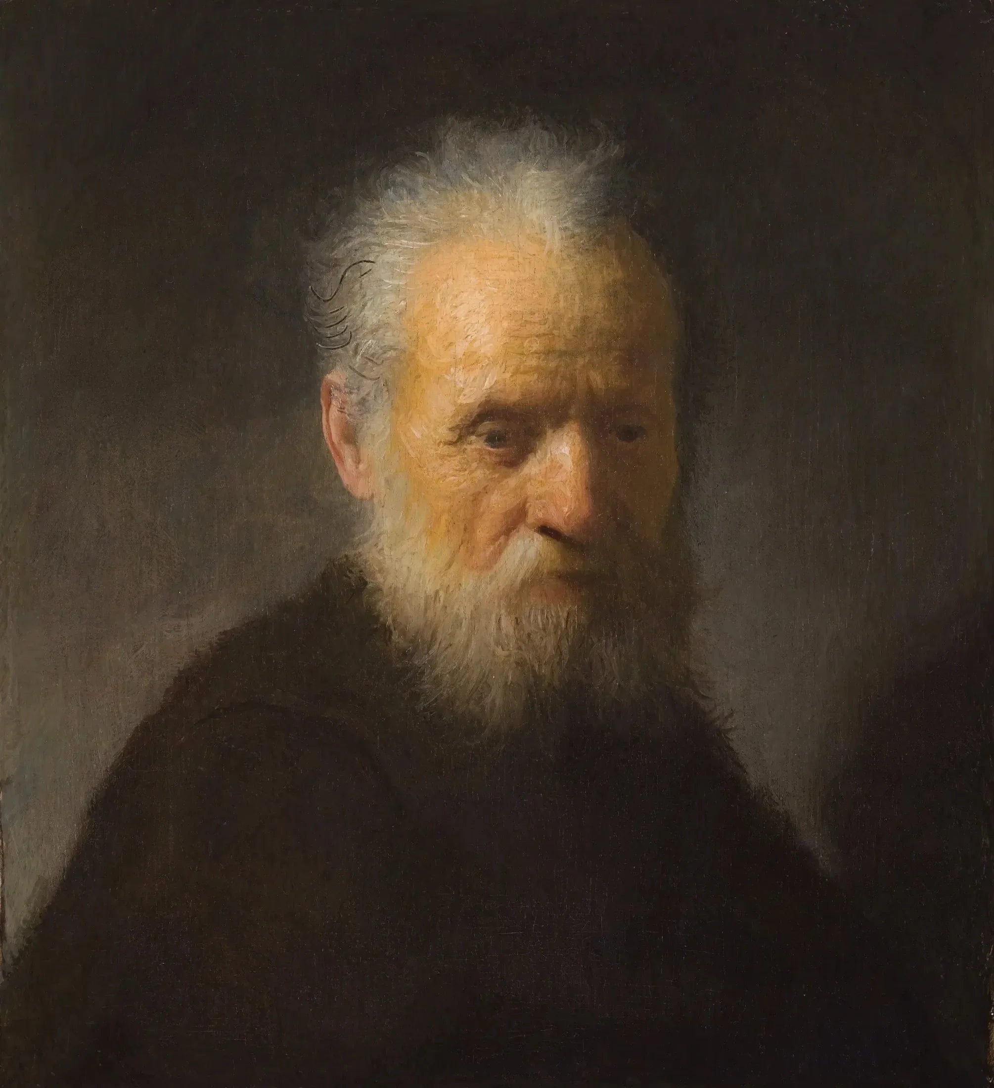 Buste d'un vieil homme barbu - Rembrandt image 1 reproduction d’œuvre d’art à l’huile