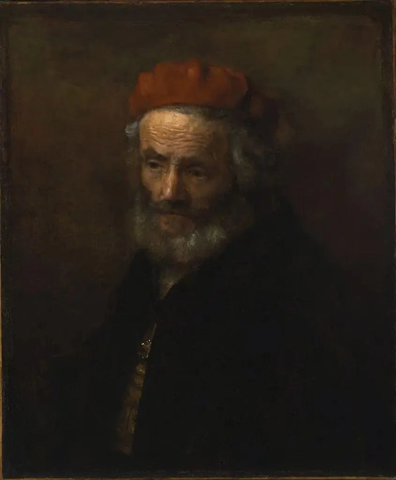 Busto di un vecchio con un cappello rosso - Rembrandt