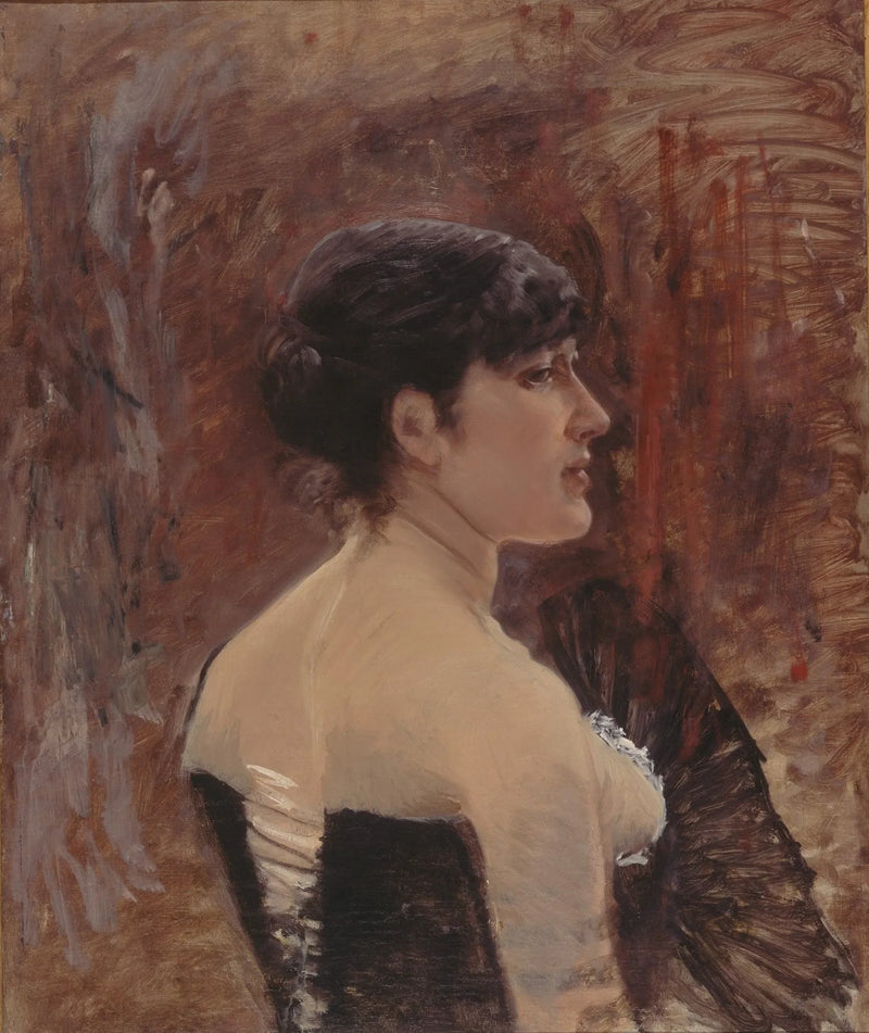 Busto di donna con un ventaglio - Giuseppe De Nittis