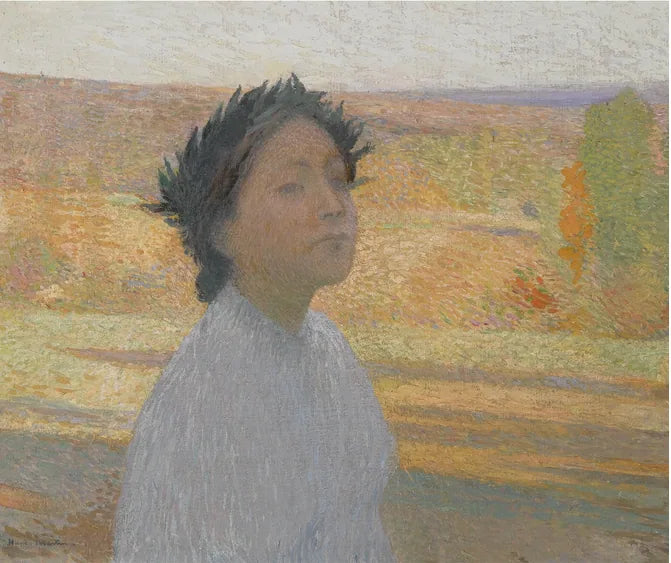 BUSTO DI GIOVANE RAGAZZA CON UNA CORONA DI ALLORO - Henri-Jean Guillaume Martin