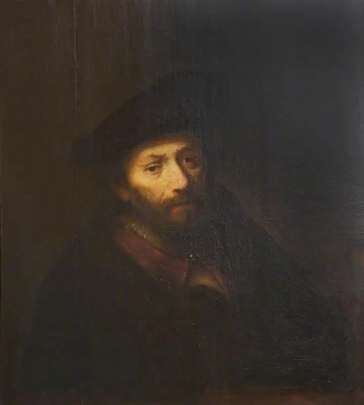 Buste d’homme barbu au béret — d’après Rembrandt, vers 1632, Belton House
