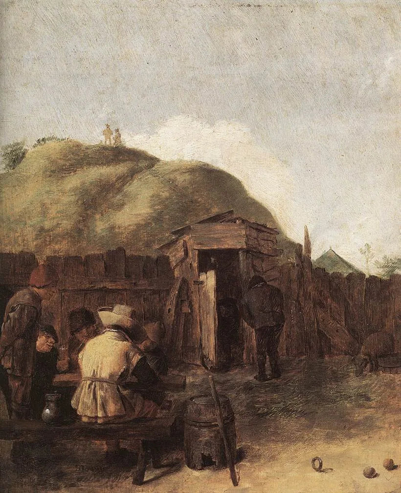 Buveurs attablés - Adriaen Brouwer image 1 tableau peint à l’huile sur toile