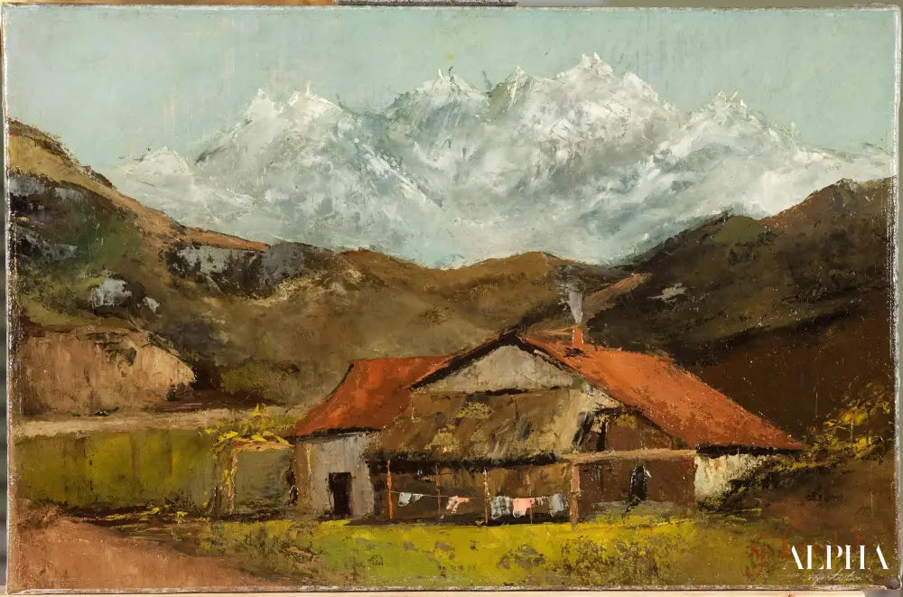 Cabane de paysans dans la montagne - Gustave Courbet - Reproductions de tableaux et peintures haut de gamme