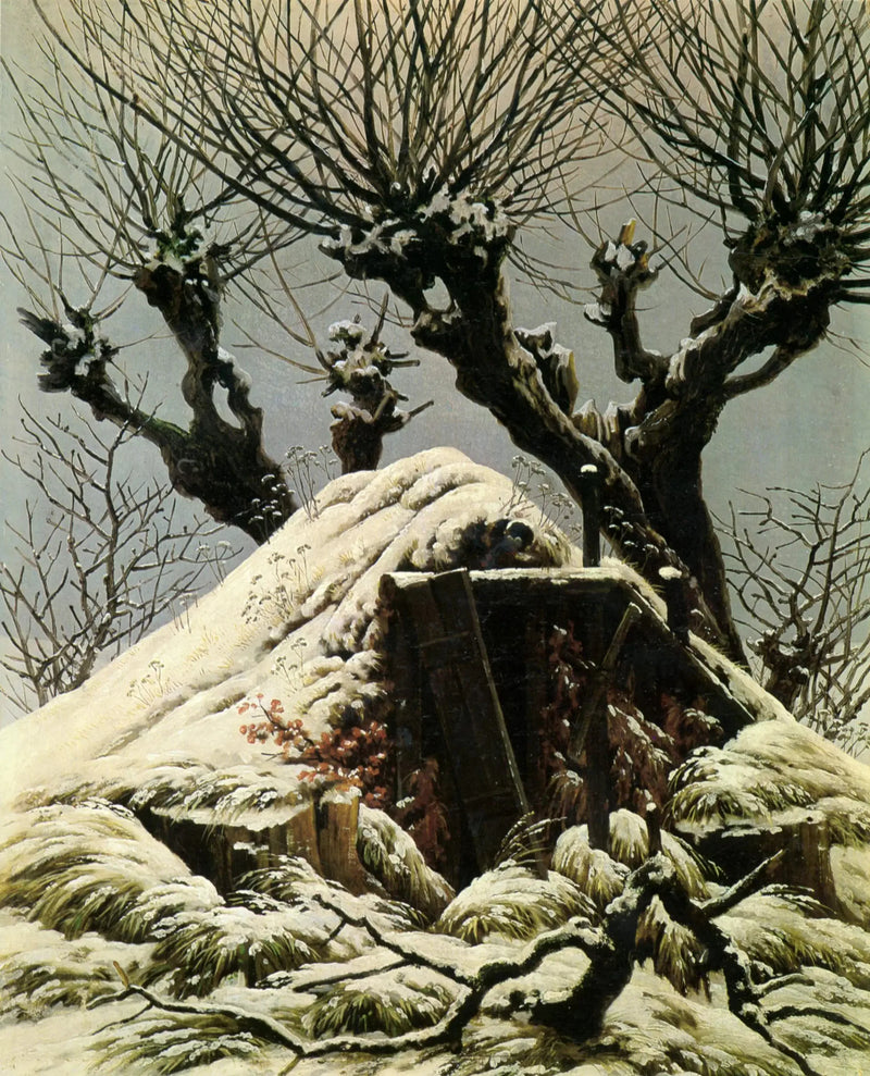 Capanna sotto la neve - Caspar David Friedrich