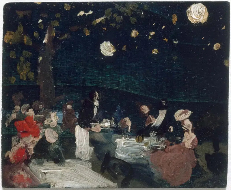Café de nuit avec lanterne giapponesi - Robert Henri