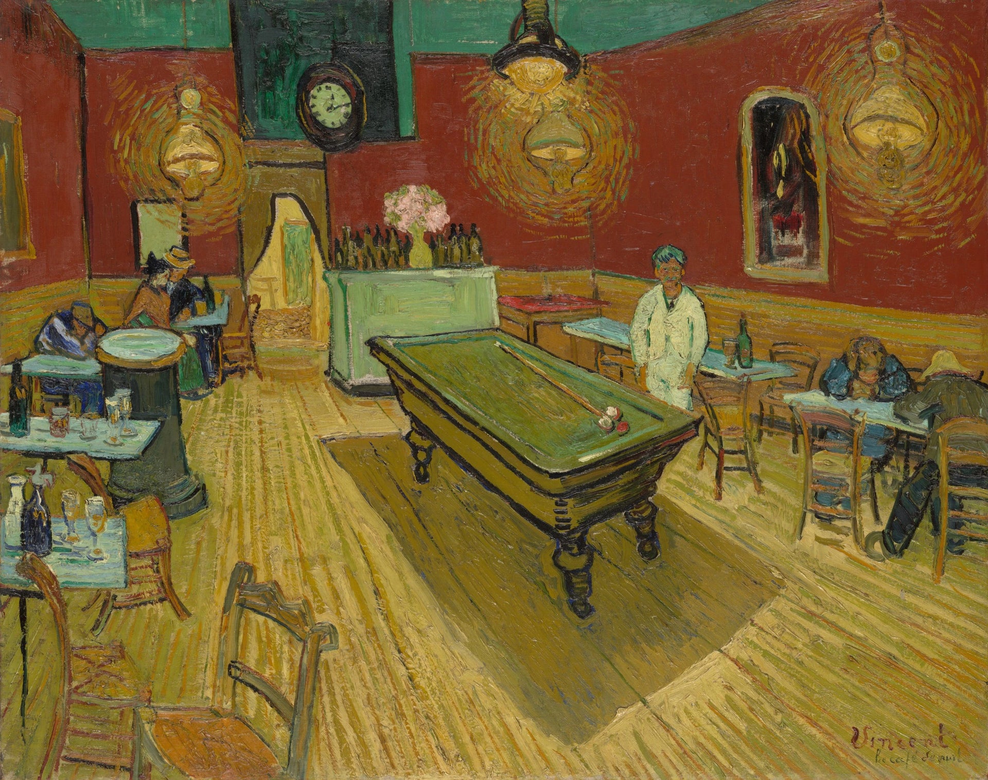 Le Café de nuit F463 de Vincent van Gogh, Yale University Art Gallery