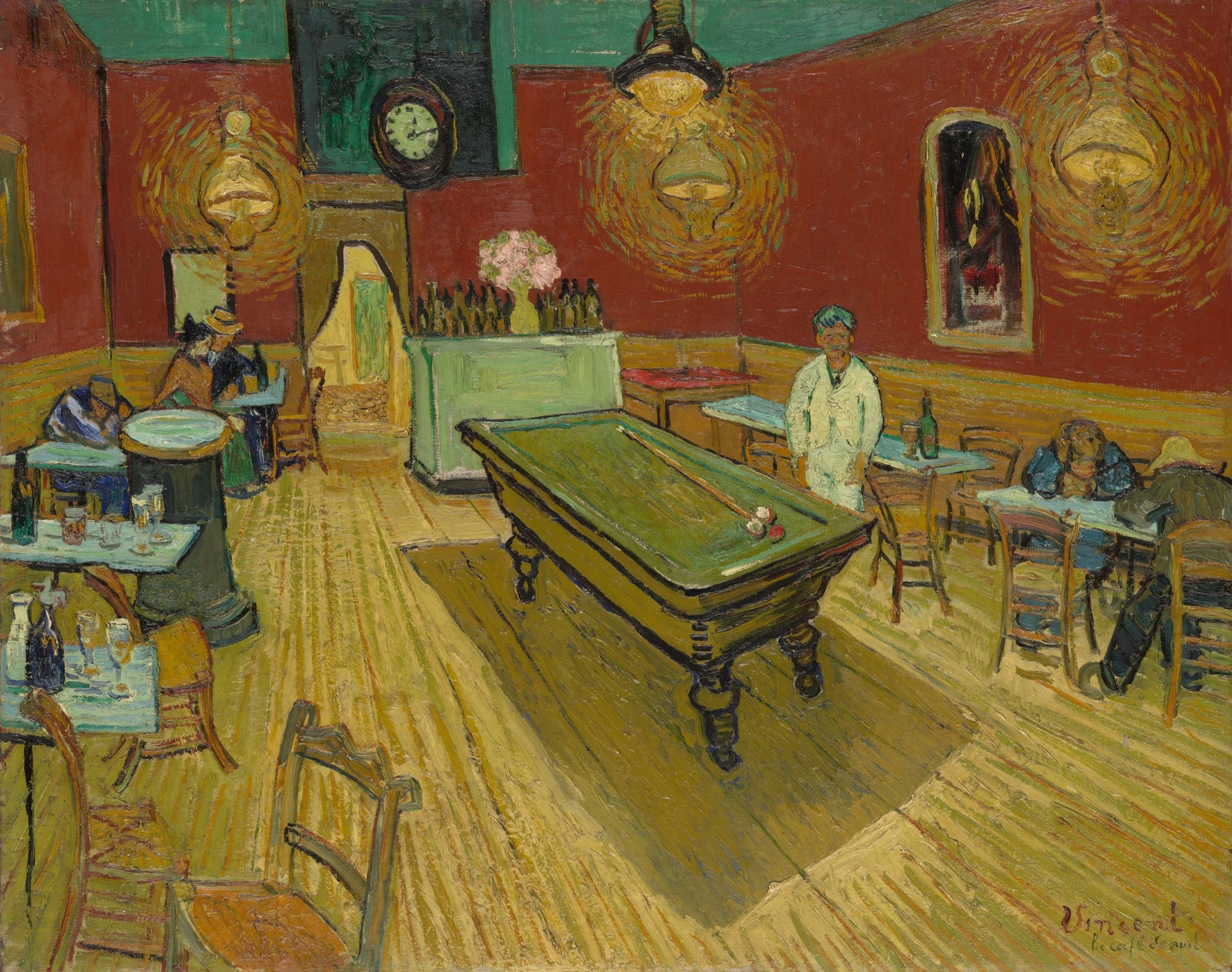Le Café de nuit F463 de Vincent van Gogh, Yale University Art Gallery