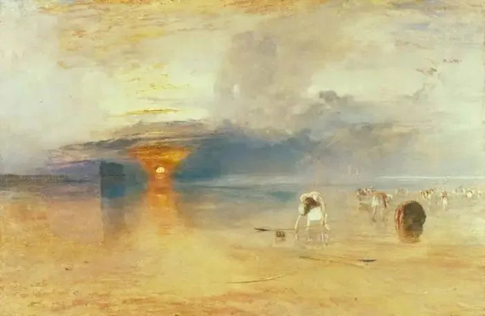 Calais Sands a Bassa Marea - Poissards che Raccolgono Esche - J. M. W. Turner