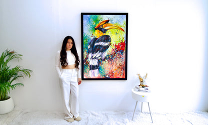 Hornbill Pop Art - Banlay | 80 X 120 cm Riproduzioni di quadri a olio