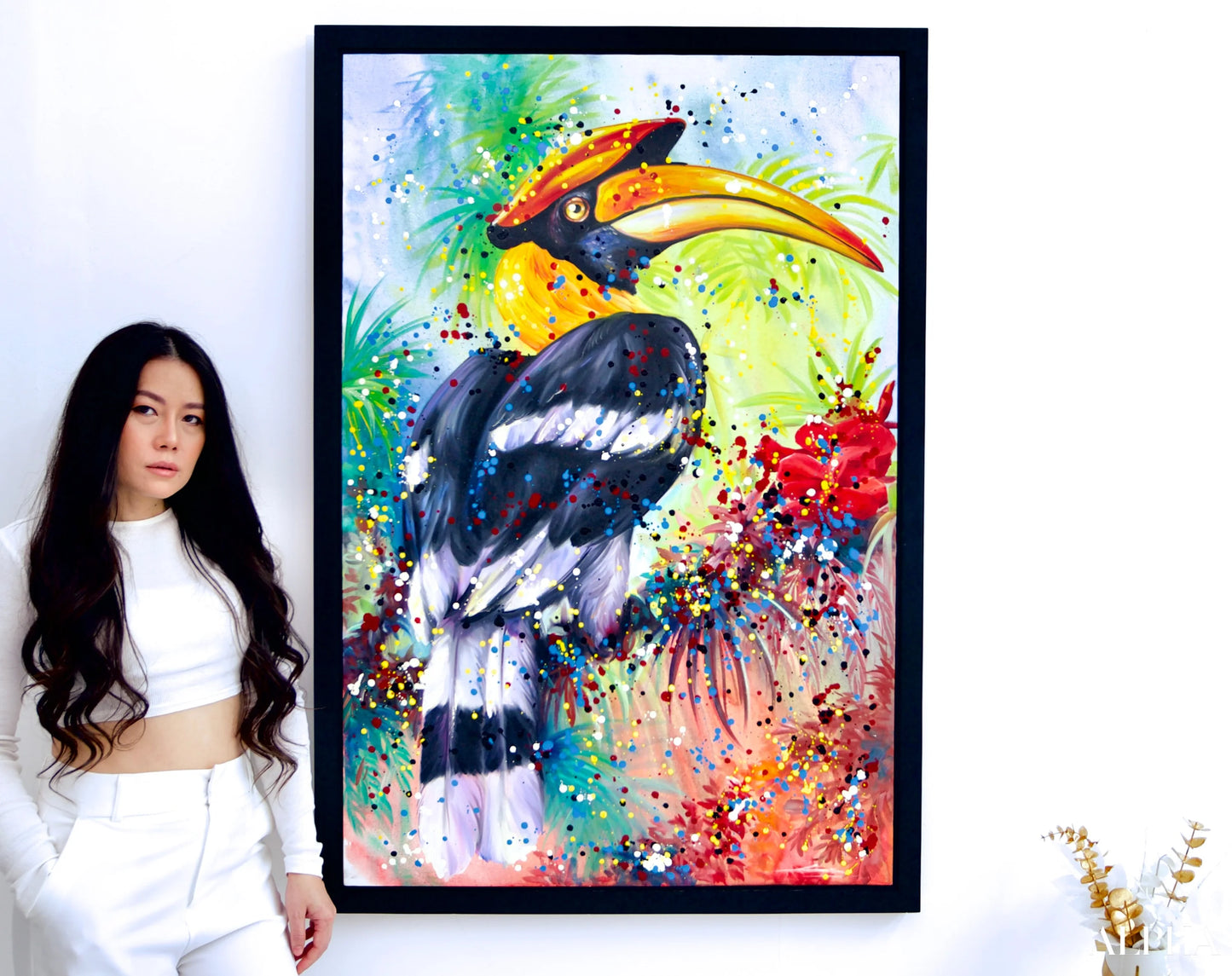 Hornbill Pop Art - Banlay | 80 X 120 cm Riproduzioni di quadri a olio