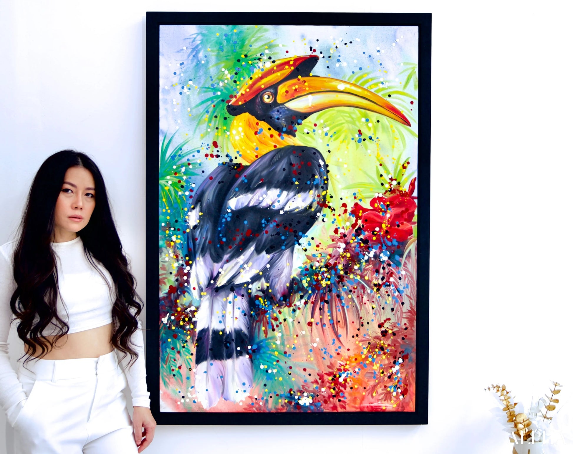 Hornbill Pop Art - Banlay | 80 X 120 cm Riproduzioni di quadri a olio