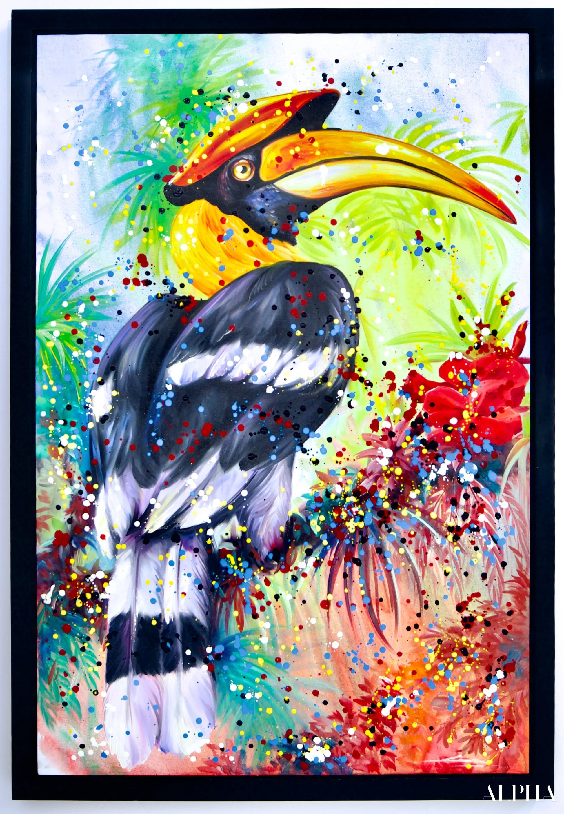 Hornbill Pop Art - Banlay | 80 X 120 cm Riproduzioni di quadri a olio