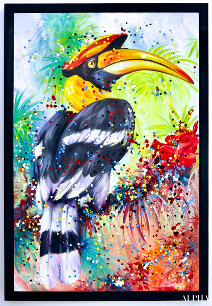 Hornbill Pop Art - Banlay | 80 X 120 cm Riproduzioni di quadri a olio