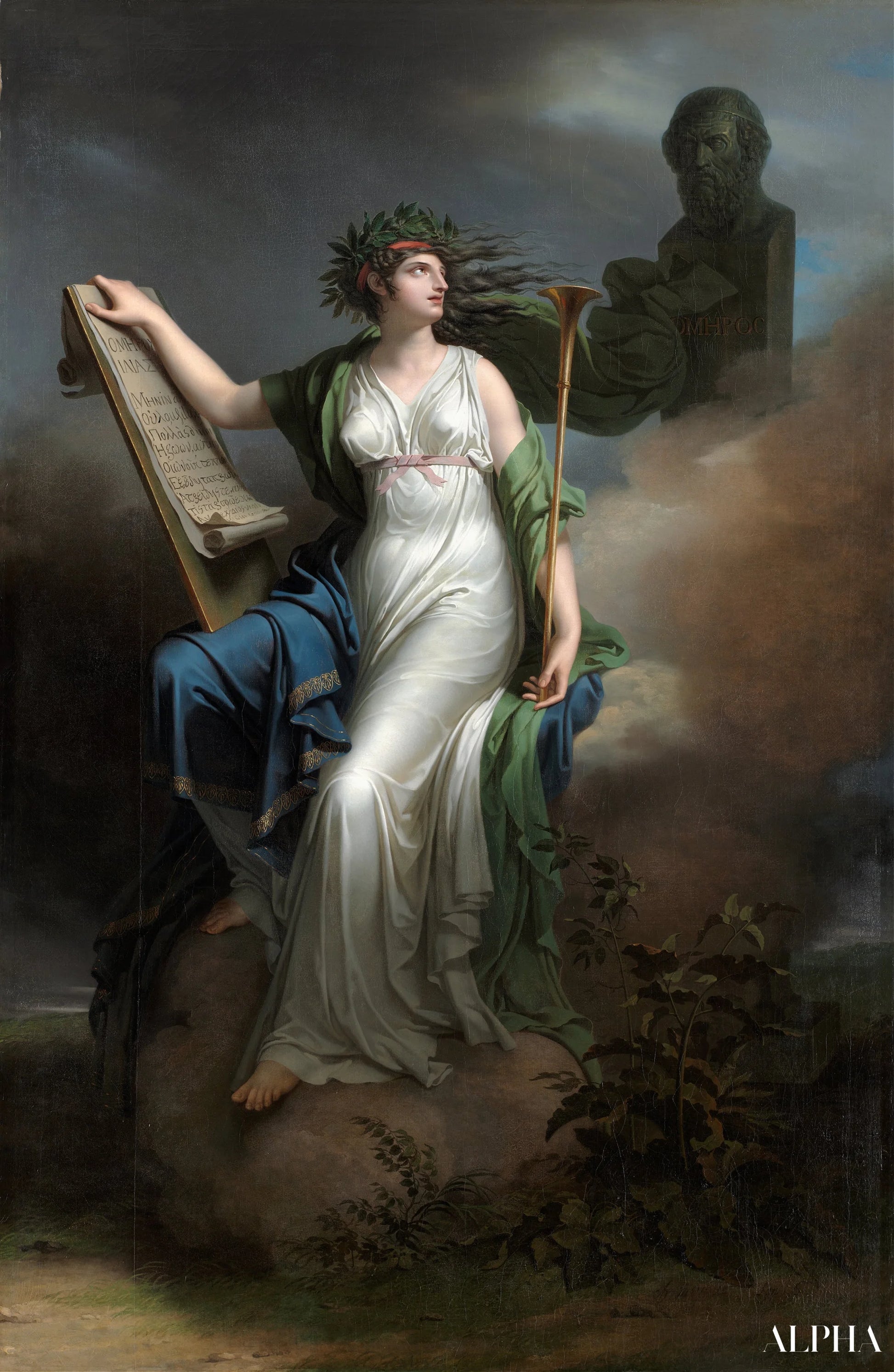 Calliope musa della poesia epica - Charles Meynier Riproduzioni di quadri a olio