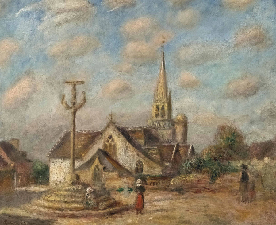 Calvaire et église de Nizon, vers 1893 – Renoir