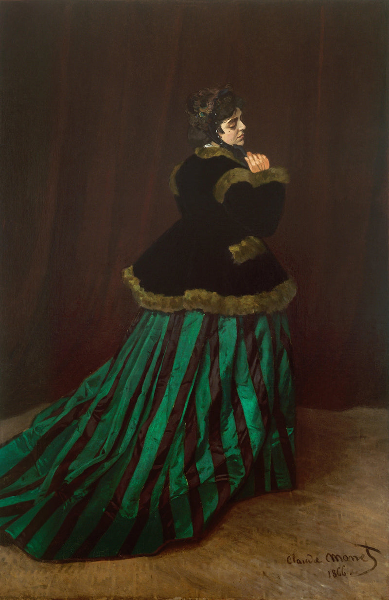 Camille o La donna con l'abito verde W65 - Claude Monet