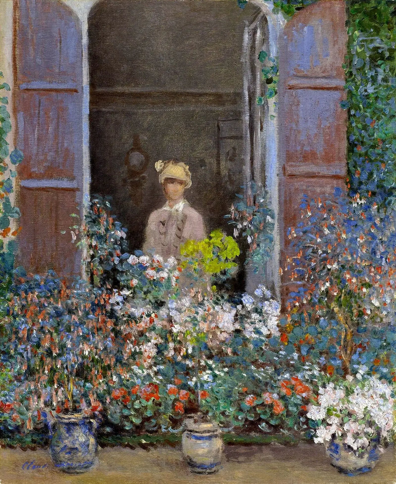 Camille Monet alla finestra - Claude Monet