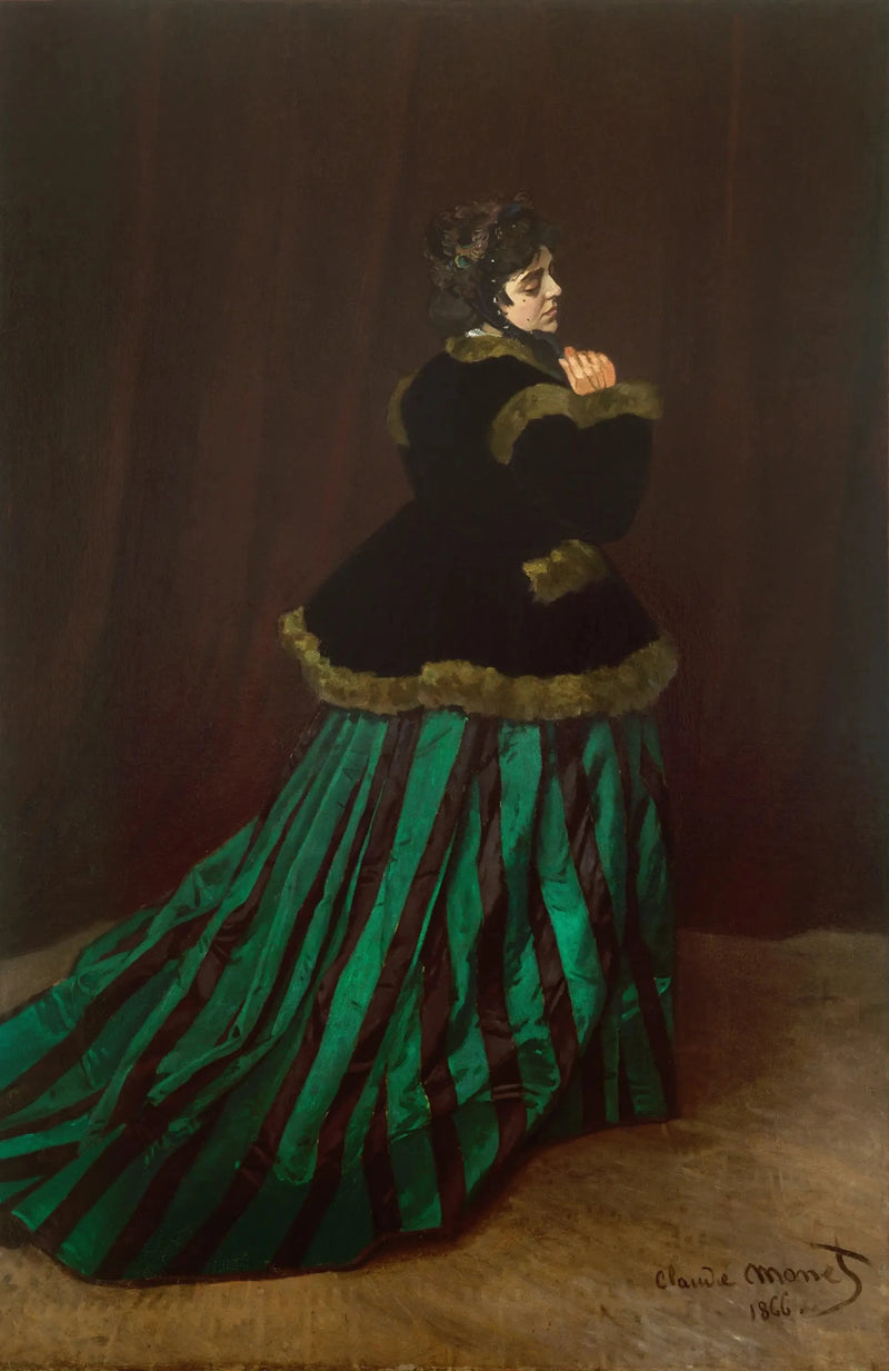 Camille o La donna con l'abito verde W65 - Claude Monet