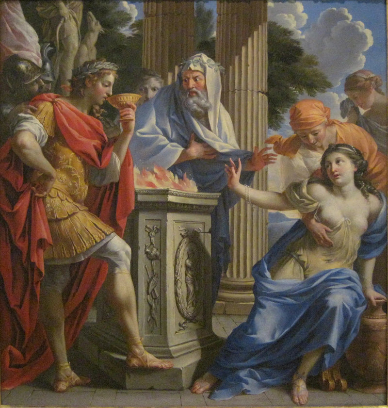 Camma offering the Coupe de Mariage empoisonnée à Synorix au Temple de Diane - Charles Poerson