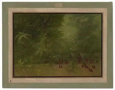 Campo indiano nella foresta - George Catlin