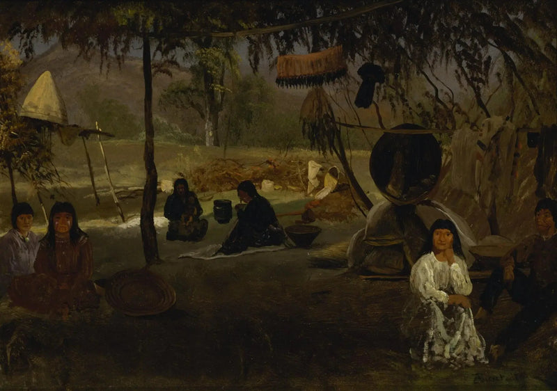 Campo indiano della California - Albert Bierstadt