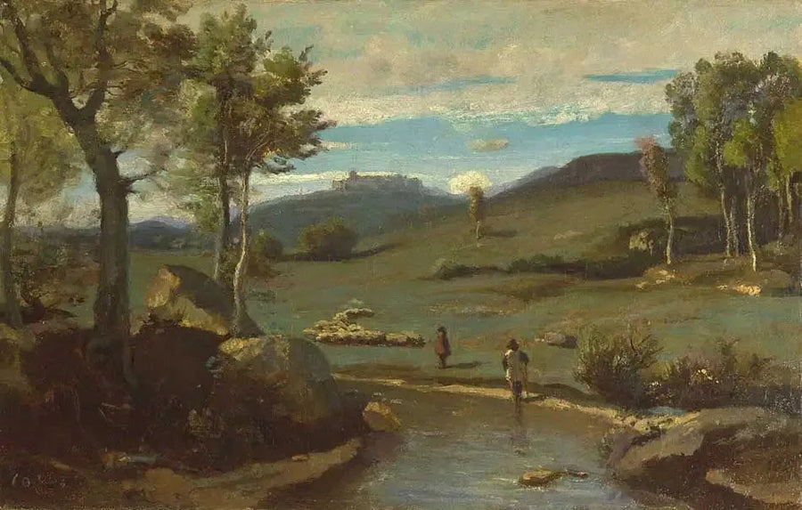 Campagne Romana – Vallée rocciosa con un gregge - Jean-Baptiste Camille Corot
