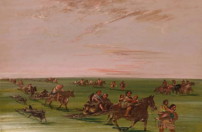 Accampamento mobile della banda dei Sioux - George Catlin