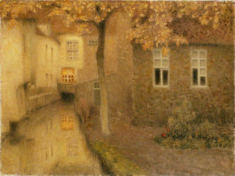 Canale a Bruges al crepuscolo - Henri Le Sidaner