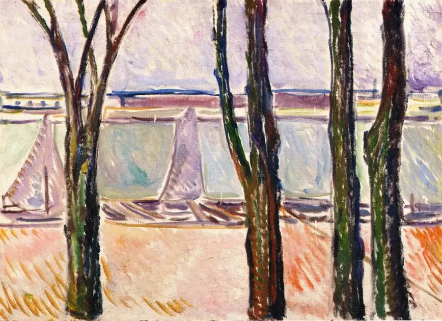 canale a Warnemünde - Edvard Munch