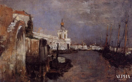 Canal, Venice - John Henry Twachtman - Reproductions de tableaux et peintures haut de gamme