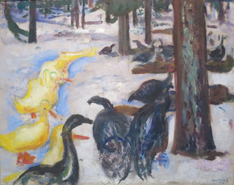 Anatre e Tacchini nella neve - Edvard Munch