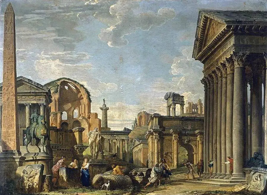 Capriccio architectural - Giovanni Paolo Panini - Alpha Reproduction