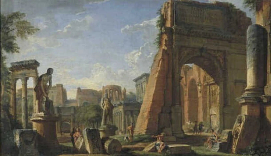 Capriccio con motivi del Foro Romano - Giovanni Paolo Panini