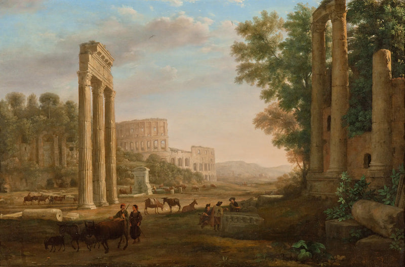 Capriccio con le rovine del Foro romano - Claude Lorrain