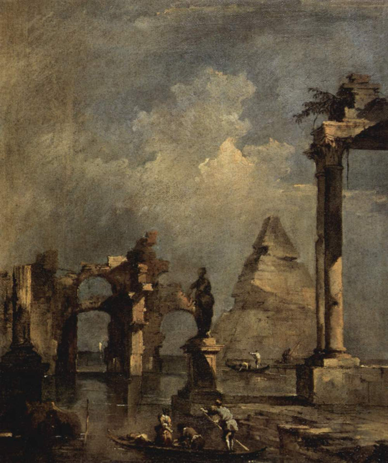 Capriccio con piramide - Francesco Guardi