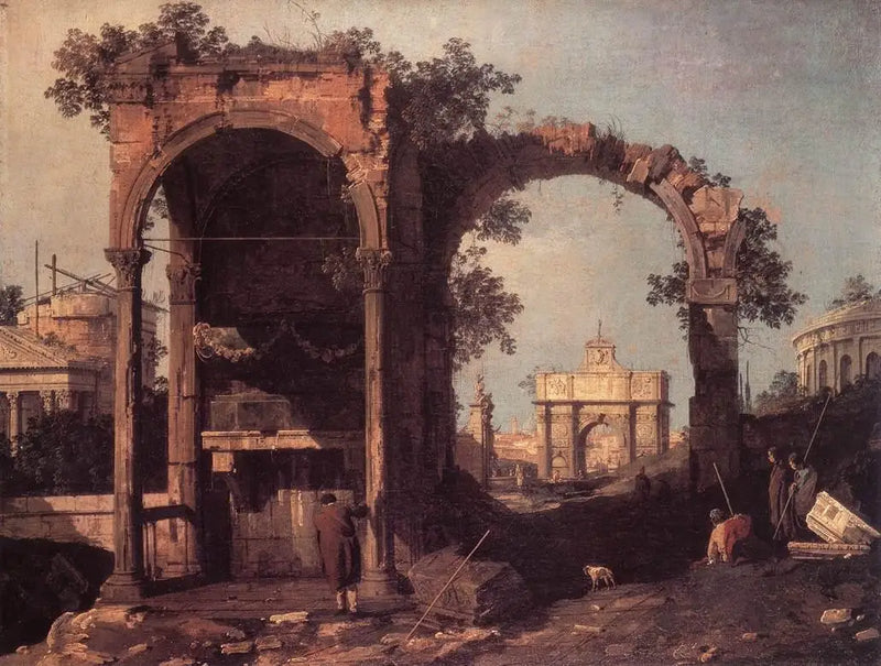 Capriccio con rovine ed edifici classici - Canaletto