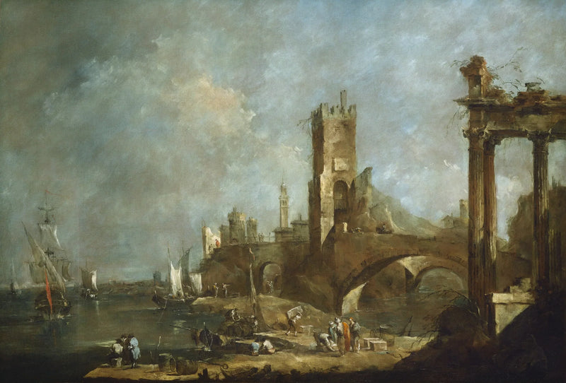 Capriccio di un porto - Francesco Guardi