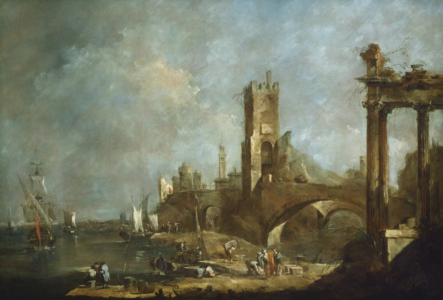 Capriccio di un porto - Francesco Guardi
