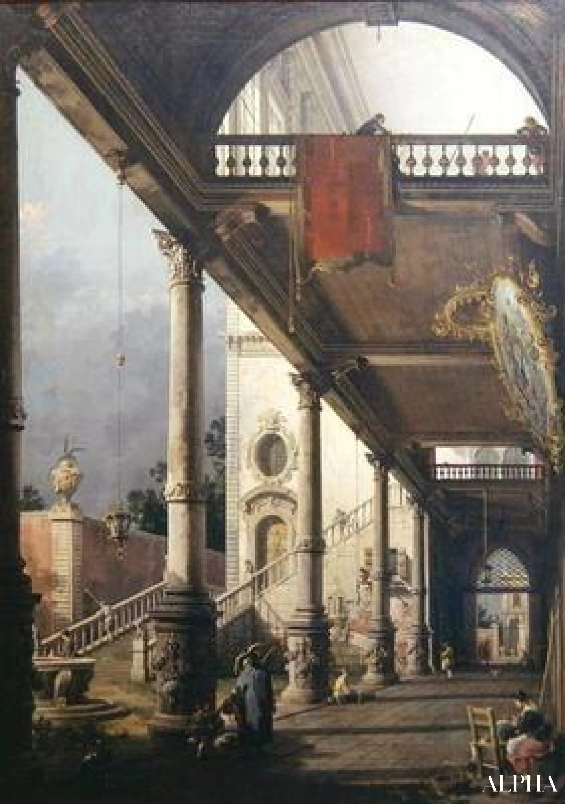 Capriccio di una colonnata, 1765 (olio su tela) - Giovanni Antonio Canal - Riproduzioni di quadri e dipinti di alta gamma